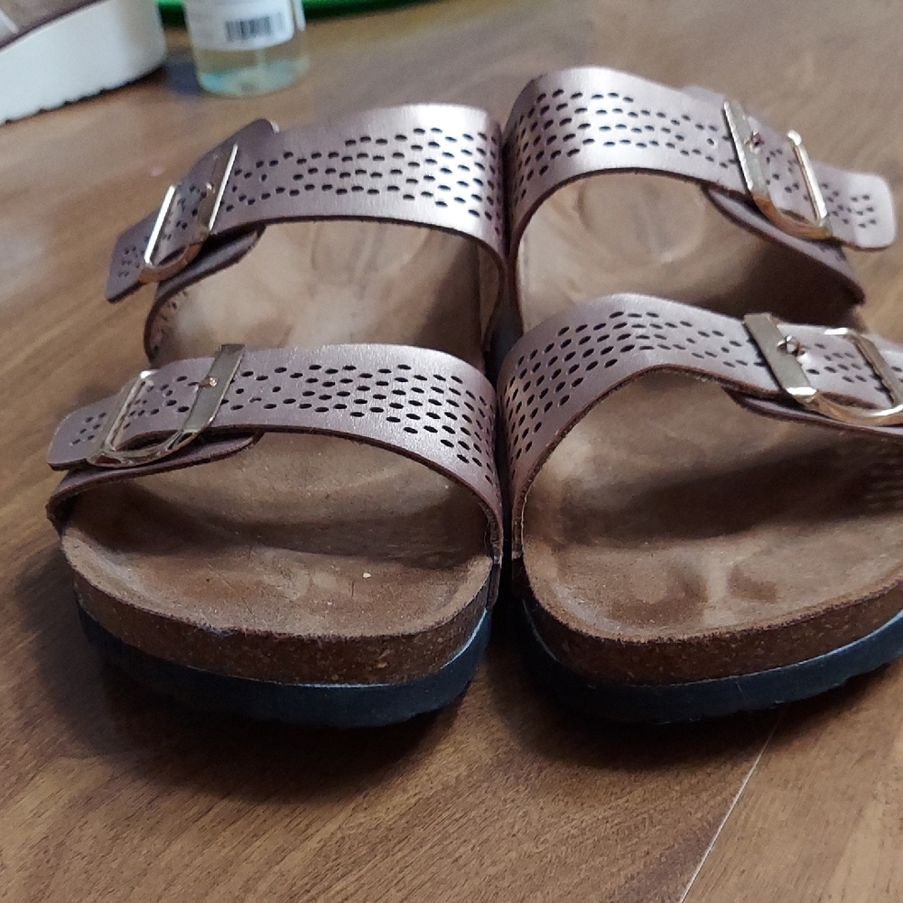 Cloudwalkers Rose Gold Perforated Sandals